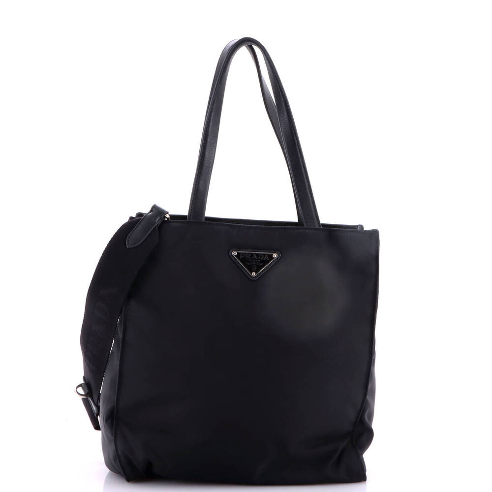 Prada Medium Padded Convertible Shopping Tote Re-Nylon with Leather